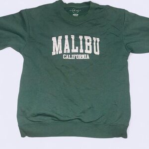 Green Malibu California Crewneck Sweater